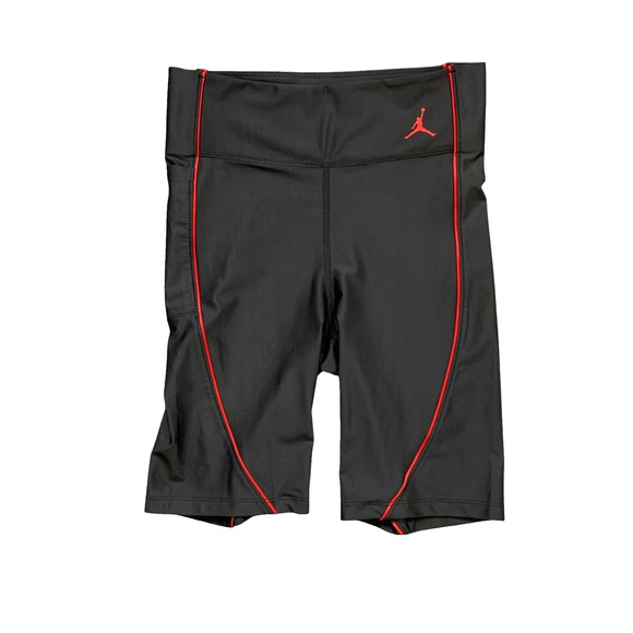 Air Jordan Bike Shorts Womens S Small Black Red Midweight Fitted Cycling Nike - Picture 1 of 10